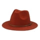 thumbnail image 3 of Sombrero de fieltro para niños de 54 cm, sombrero de copa de ala ancha similar a la lana para primavera y otoño, sombrero de ala plana de jazz S, accesorios para el cabello para niños,, 3 of 5