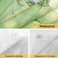 thumbnail image 4 of Spring Floral No Hooks Shower Curtain with Snap-in Liner Oil Painting Flowers Watercolor Farm Green Truck Shower Curtains for Bathroom, Waterproof, Easy Install, Washable 48"x72", 4 of 9