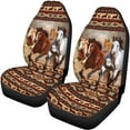 thumbnail image 4 of KUIFORTI Aztec Car Front Rear Seat Covers All Weather Car Front Bucket Bench Split Cover Car Seat Covers Full Set Automotive Seat Protector for Women Men, Horse Print, 4 of 7