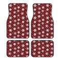 thumbnail image 1 of Disketp Snowflake red plaid for Crystal Velvet Car Mats Four-Piece Set,All-Season Automotive Protection, Vehicles, Cars, Trucks, and SUVs,Anti-Slip Design, 1 of 7