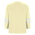 thumbnail image 4 of tklpehg Fall Crewneck Sweatshirt Crewneck Casual Classic Solid Colors Comfortable Loose Fit Blouse Long Sleeve Shirts Ladies Tops Sweatshirt Fall Tops Yellow XL, 4 of 8