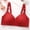 Red, variant on Antinious Ladies Embroidered Back Closure Adjustable Strap Wireless Breathable Comfortable Bras