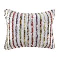 thumbnail image 3 of Benjara BM226429 Cotton Quilt Set with Sewn Floral Ruffles, Multi Color - King Size - 5 Piece, 3 of 5
