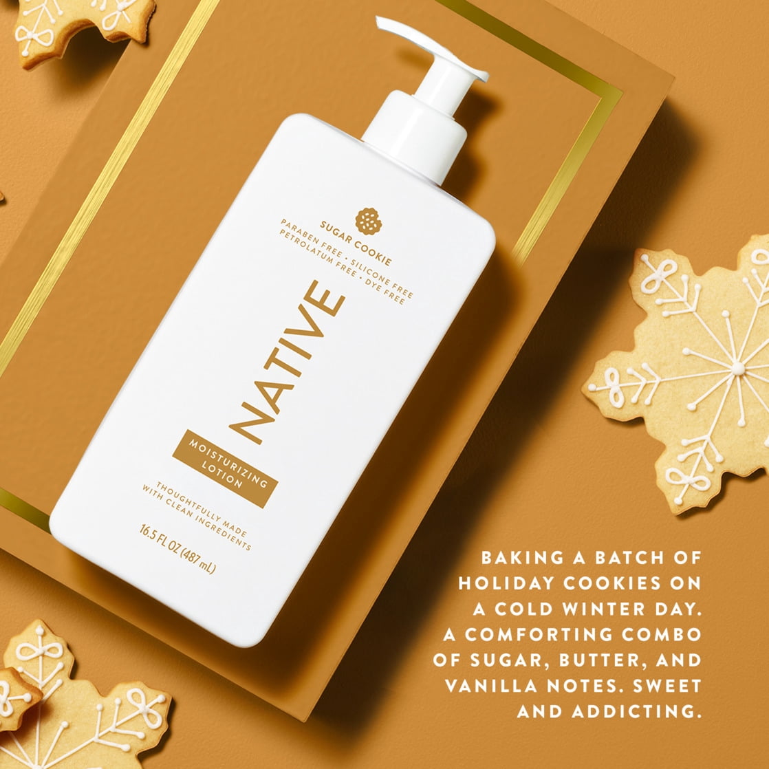 (3 pack) Native Limited Edition Sugar Cookie Hand & Body Lotion, 16.5 oz