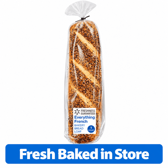 Freshness Guaranteed Everything French Bakery Bread Loaf, 14 oz, 1 Loaf