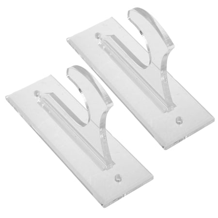 OULII 1Pair Wall Mounted Light Stand Rack Acrylic Display Mount for Fishing Rod Flute Storage