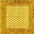 thumbnail image 1 of Ahgly Company Machine Washable Indoor Square Persian Yellow Traditional Area Rugs, 3' Square, 1 of 4