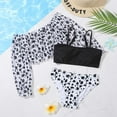 thumbnail image 2 of MEZZALL Child Girls 3 Piece Swimsuit Sets Letter Print Tankini New Kids Split Bikini Swimwear Hawaiian Swimming Surfing Holiday Summer Resort Beach Bathing Suit, 2 of 5