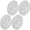 silver, variant on Set of 4 Sturdy PVC Drink Coasters Easy Cleaning Surfaces Unique Foils Accent Ideal for Homes Party Use