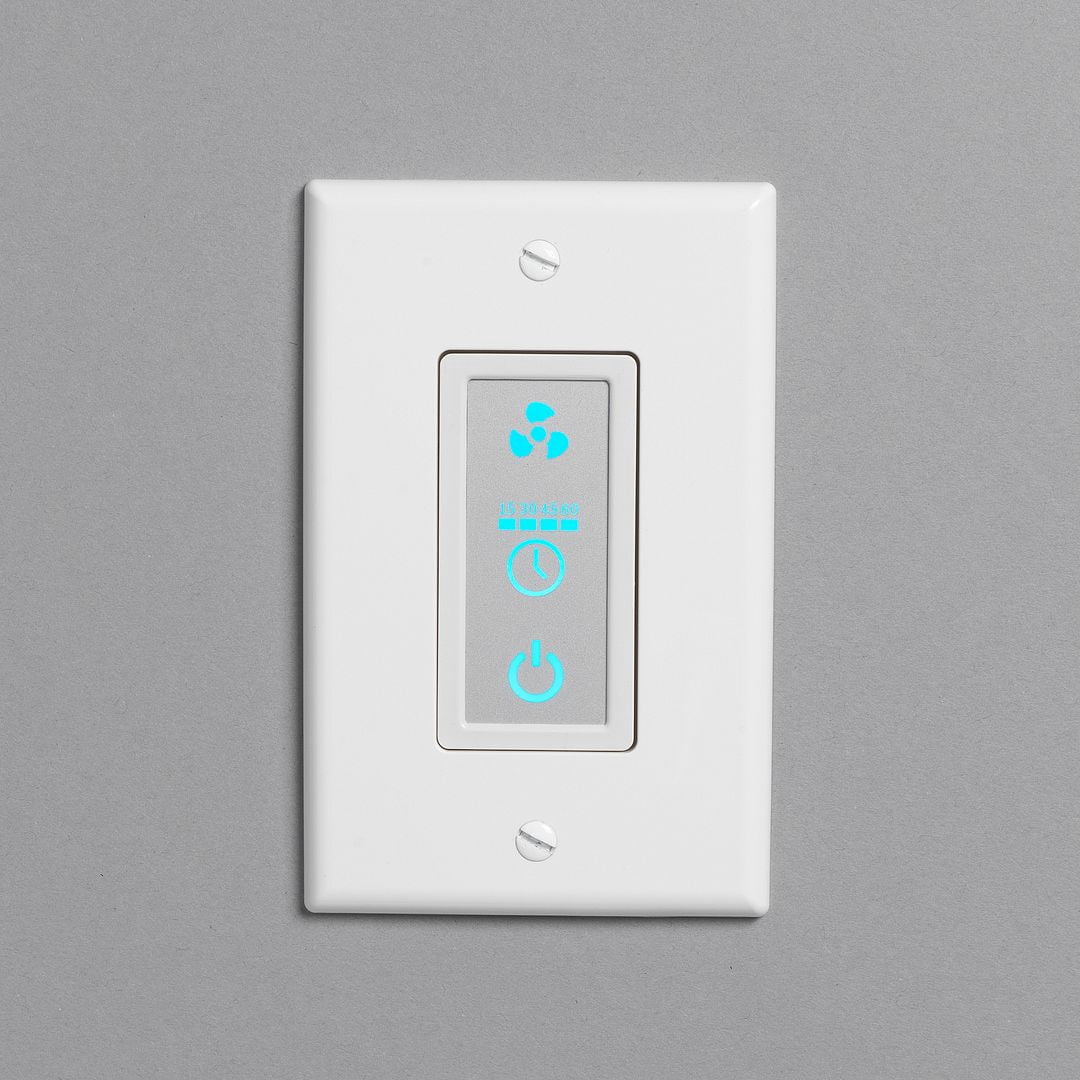 Homewerks 2-Way LED Control Switch with Fan and Timer Functions for Bathroom Fan
