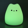 thumbnail image 4 of Cute Night Light, Silicone Night Light Flexible 7 Color Breathing Modes Cat Shape  for Baby Room, 4 of 8