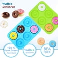 thumbnail image 4 of Walfos Donut pan Silicone Donut Mold - Non-Stick Silicone Doughnut Pan Set, Just Pop Out! Heat Resistant Up to 450°F, Make Perfect Donut Cake Biscuit Bagels, BPA Free and Dishwasher Safe, Set of 3, 4 of 8