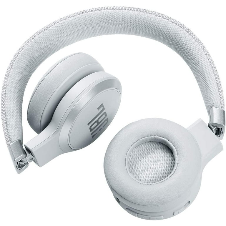 JBL Wireless Noise-Canceling Over-Ear Headphones, Silver, JBLLIVE460NCWHTAM