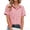 Pink, variant on BUIGTTKLOP Button down Shirts for Women Short Sleeve Shirts Collared V Neck Summer Beach Tops 2026