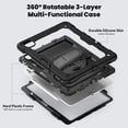 thumbnail image 2 of For iPad Pro 13 inch Case 2024 (M4), 360 Rotating Shockproof Cover with Stand, Screen Protector, Shoulder Strap, Black, 2 of 7