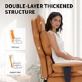 thumbnail image 3 of Ergonomic High-Back Executive Office Chair with Footrest – PU Leather, Adjustable Backrest, Swivel Lumbar Support, 250KG Capacity, 3 of 8