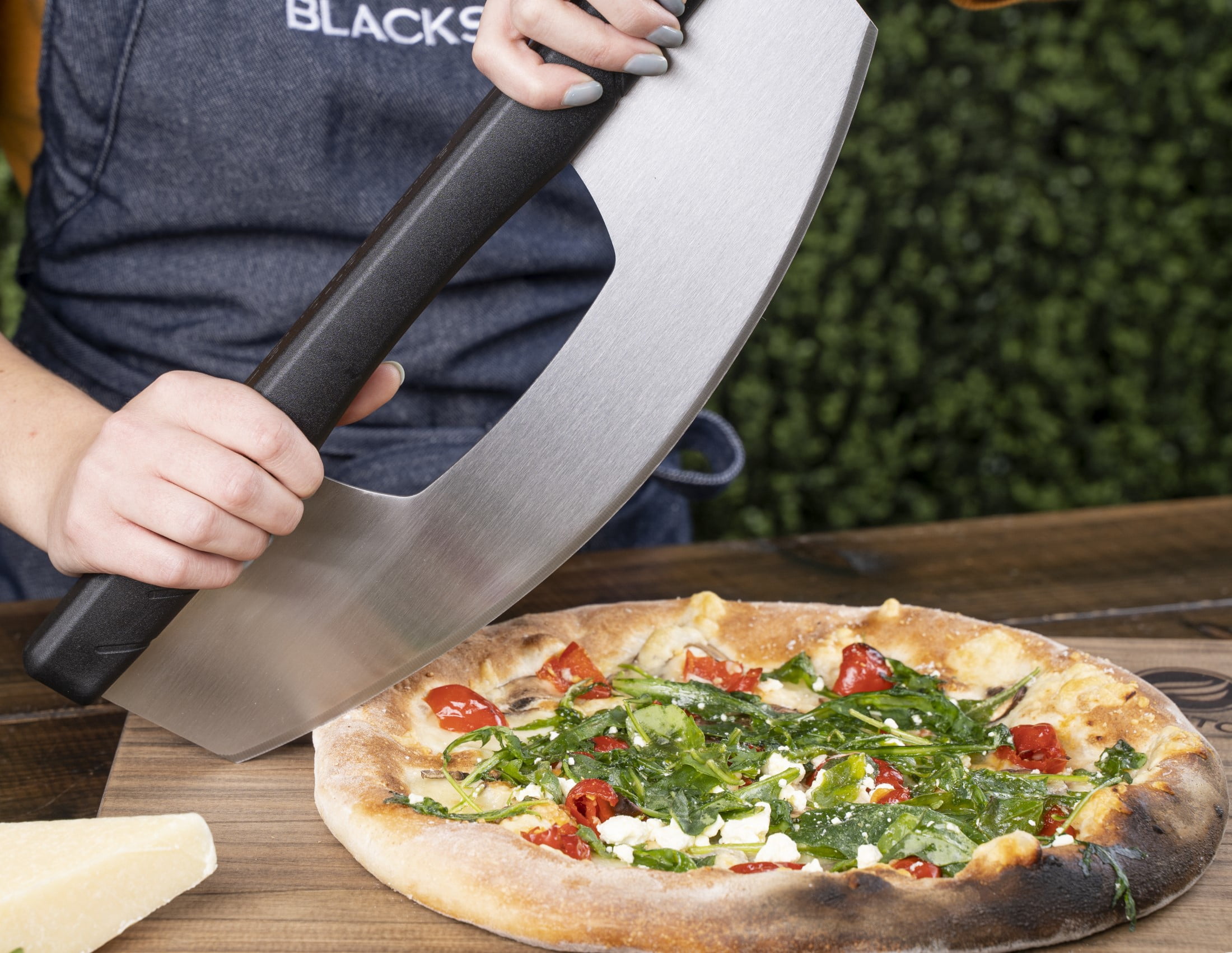 Blackstone 14" Stainless Steel Pizza Cutter Rocker with Long Handle