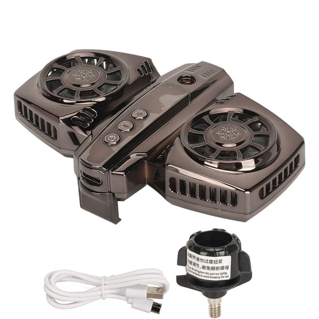 Enfriador de teléfono móvil, ventilador de refrigeración semiconductor de doble núcleo de bajo ruido, radiador de teléfono móvil para jugar juegos, transmisión en vivo