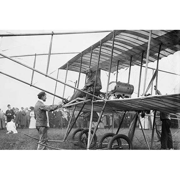 Early Bi Plane- Fine Art Canvas Print (20" x 30")