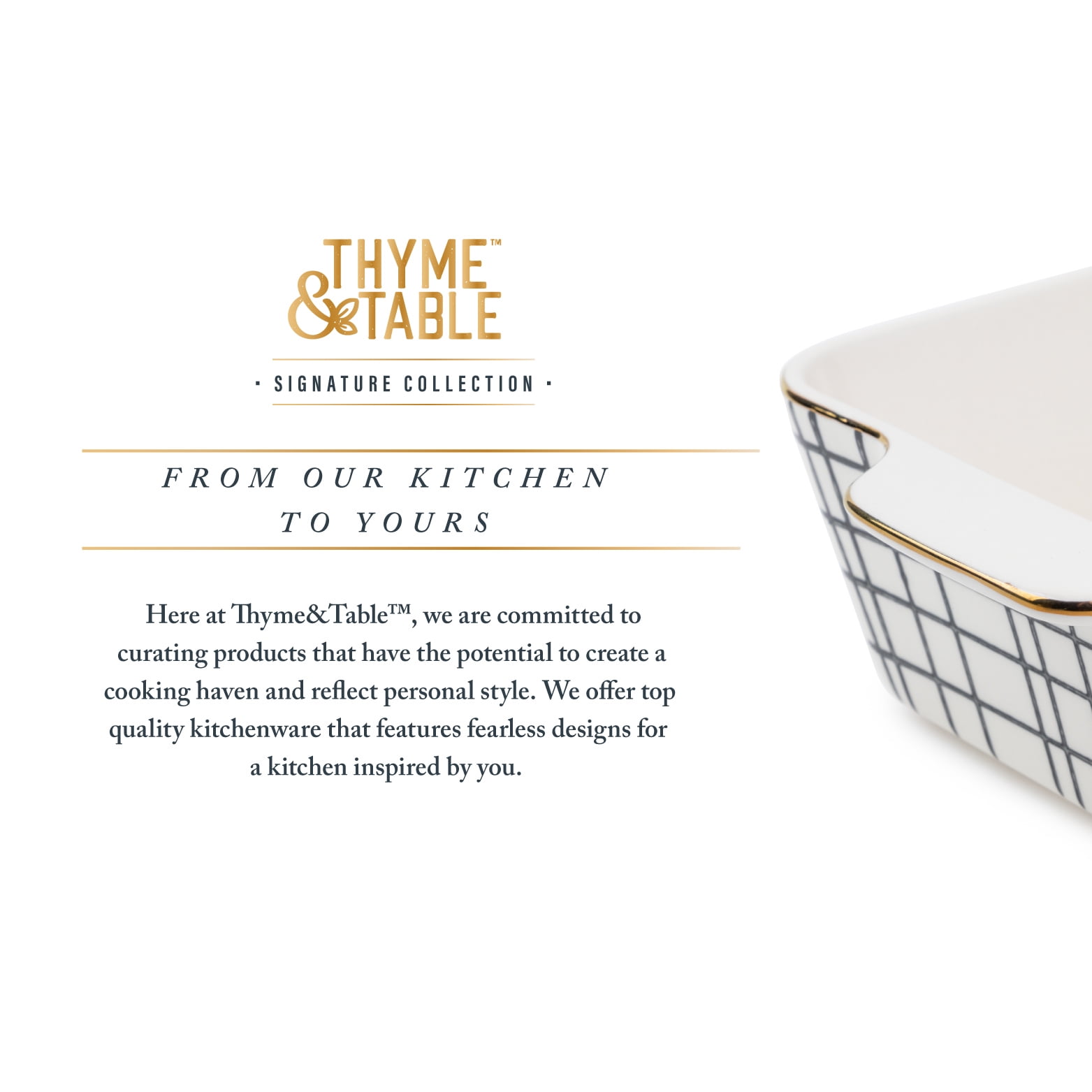 Thyme & Table 2-Piece Ceramic Rectangular Baking Dish Set - Dot