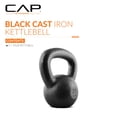 thumbnail image 2 of Kettlebell CAP Barbell de hierro fundido 11 kg negro, 2 of 8
