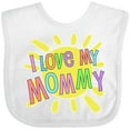 thumbnail image 3 of Inktastic I Love My Mommy Sun and Rainbow Letters Boys or Girls Baby Bib, 3 of 4
