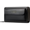 thumbnail image 3 of Business Men's Clutch Bag High Capacity Leather Wallet Double Zipper Long Purse, 3 of 4