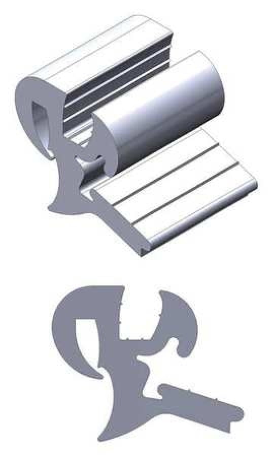 TRIM LOK INC LK1615100 Single Piece Window Locking Gasket, Fits Flass