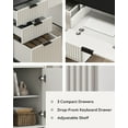 thumbnail image 5 of Joyyskill Fluted Executive Desk with File Drawer, 55" Large Computer Desk with Storage and Charging Station, Modern Wooden Home Office Desk White, 5 of 6