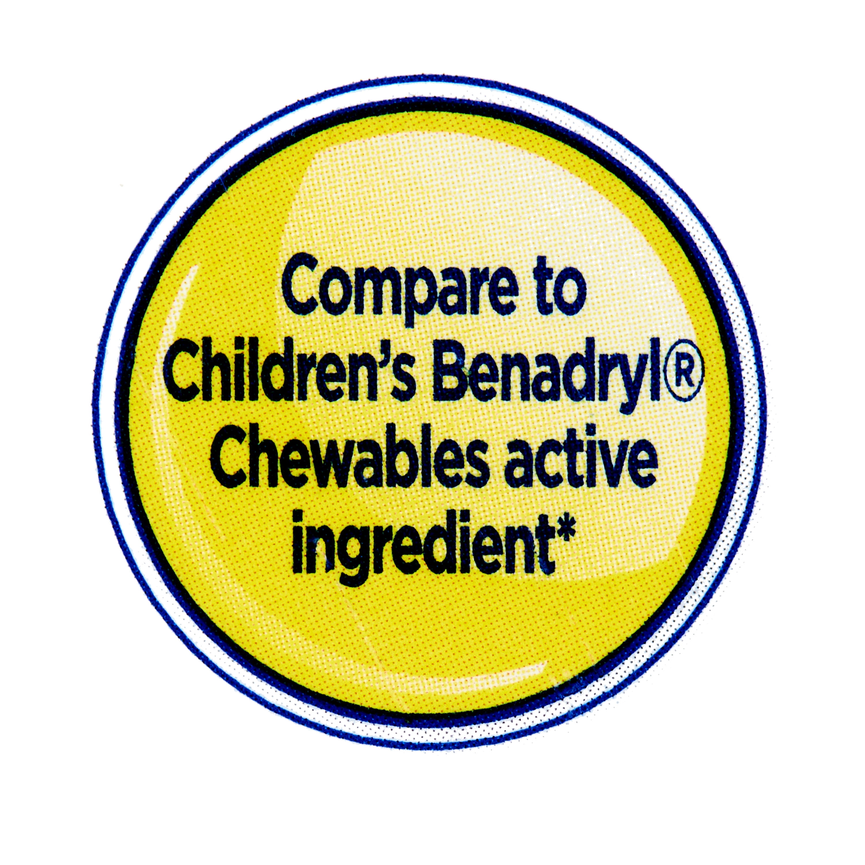 Equate Children's Allergy Relief Diphenhydramine HCl Antihistamine Chewable Tablets, Grape Flavor, 12.5 mg, 20 Count