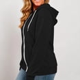thumbnail image 5 of Yeaiivve Maternity Hoodies Jackets for Women Cut Out Sleeve for Easy Breastfeeding Full Zip Up Hooded Sweatshirts Fall Lounge Jackets with Pockets Black,M, 5 of 7