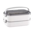 thumbnail image 2 of Fiambrera de Gran Capacidad Sunnimix Bento Box Contenedor de alimentos 2 Capas blanco, 2 of 7