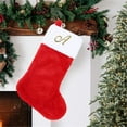 thumbnail image 4 of 1 Pcs Christmas Stockings Christmas Socks with Letters Red and White Christmas Stocking Mini Stockings Christmas Tree Decoration Pendant Candy Bag for Holiday Decor.RedJ, 4 of 7