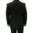 thumbnail image 2 of Sharp Hand Tailored 2pc Men Double Breasted Dress Suit w/1 Pair of Socks - Black 36R, 2 of 3