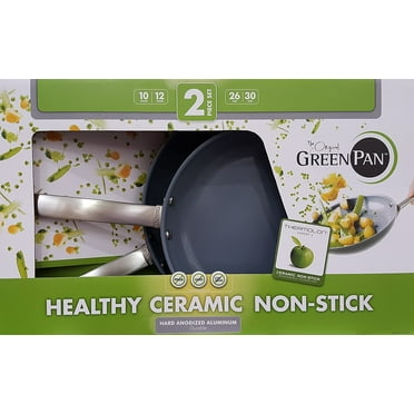 GreenPan Hard Anodized Nonstick Ceramic Skillets 2-Pack - 10/12