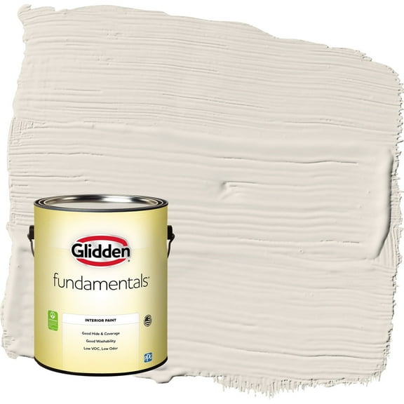 Glidden Fundamentals Ash / White Semi-Gloss Interior Paint, 1 Gallon