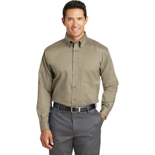 DESCATALOGADO Red House - Camisa Nailhead Non-Iron L Tan casa Roja RH37