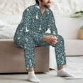 thumbnail image 7 of Sikiie Goose with meadow flowers Print Mens Pajama Set, Soft Warm Long Sleeve Sleepwear, Cozy Button-Down Pjs for Men-Medium, 7 of 7