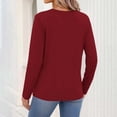 thumbnail image 4 of Perfectbot Women's Long Sleeve V-Neck Basic Tee, Relaxed Fit Soft Jersey T-Shirt with Flowy Hem, 4 of 6