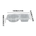 thumbnail image 3 of SPOORYYO 10Pcs Double Compartment Condiment Containers With Lids 2 Compartment Snack Containers, 3 of 9
