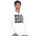 thumbnail image 3 of Worlds Okayest Gramps Relative Family Zip Hoodie Sweatshirt Men Brisco Brands L, 3 of 5