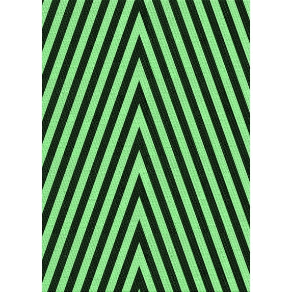 Ahgly Company Machine Washable Indoor Rectangle Transitional Green Area Rugs, 8' x 12'