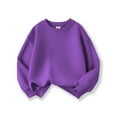 thumbnail image 2 of LIhncine Girls Oversized Crewneck Sweatshirts Kids Fashion Drop Shoulder Pullover 5-14 Years, 2 of 3