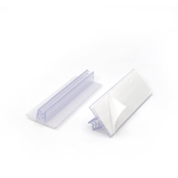 Sign Holders with Bottom Adhesive PVC. Used for Price Tag, Rack Rail, Shelf Display, Label Holder. 100 unites per set.