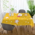 thumbnail image 3 of Yayeee Tablecloths 60" x 90" Rectangle Wrinkle Resistant Party Table Cover, White Stars, 3 of 8