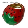 thumbnail image 5 of YongCo Creative Resin Strawberry/Fruit Rings for Jewelry Collectors Handmade Accessory for Fashion Enthusiasts, 5 of 13