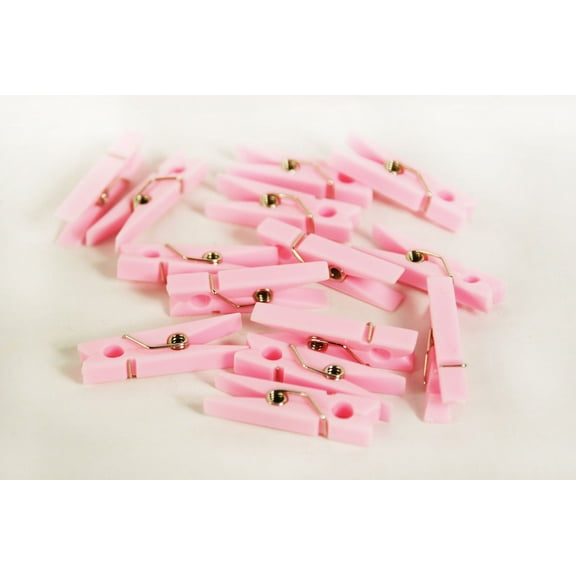 1.5" Mini Clothespin Baby Shower Favor Baby Pink Decorations 144pcs/pkg
