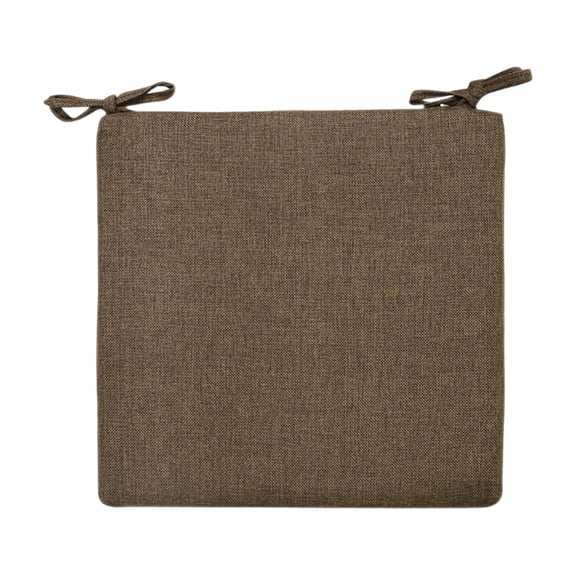 1Pcs Square Strap Garden Chair Pads Seat Cushion, 15X15 Inch Outdoor Cushions for Bistro Patio Dining Chairs – Thick Foam Padding, Non-Slip Ties, Water-Resistant Fabric(Bronze)