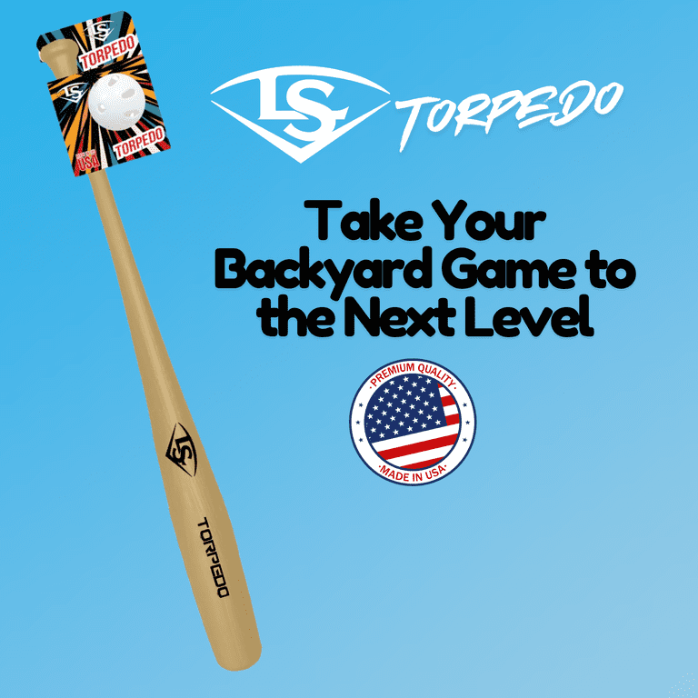 Louisville Slugger Torpedo Plastic Bat and Ball Set, Backyard