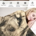 thumbnail image 3 of WYYP A Majestic Lion Flannel Throw Blanket for All Seasons Soft Plush Blankets White, 3 of 6